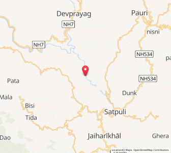 Map of Dhaniar, Uttarakhand