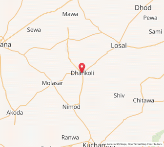 Map of Dhankoli, Rajasthan