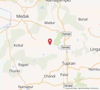 Map of Dhanpalli, Andhra Pradesh