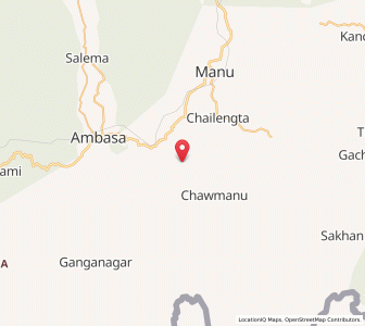 Map of Dhanyacharanbari, Tripura