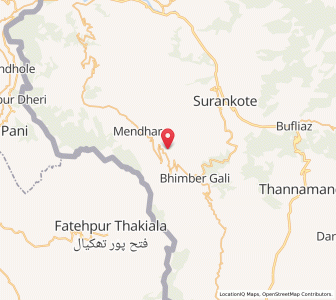 Map of Dhar Gathun Bauji, Kashmir