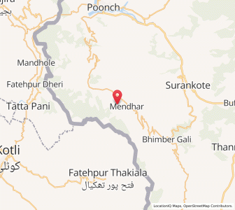 Map of Dharana, Kashmir