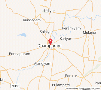 Map of Dharapuram, Tamil Nadu