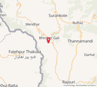 Map of Dhareri, Kashmir