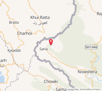 Map of Dharia, Kashmir