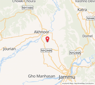 Map of Dharm Khu, Kashmir
