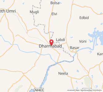 Map of Dharmabad, Maharashtra