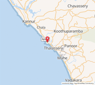 Map of Dharmadam, Kerala