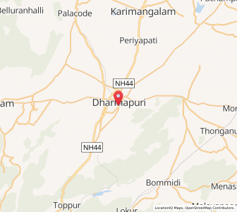 Map of Dharmapuri, Andhra Pradesh