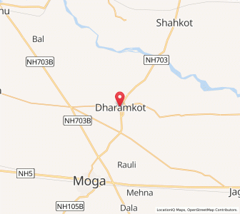 Map of Dharmkot, Punjab