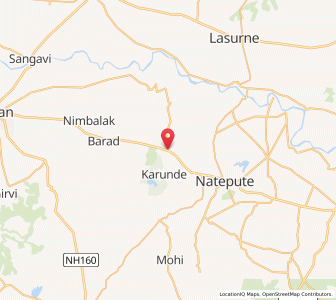 Map of Dharmpuri, Maharashtra
