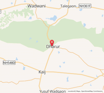 Map of Dharur, Maharashtra