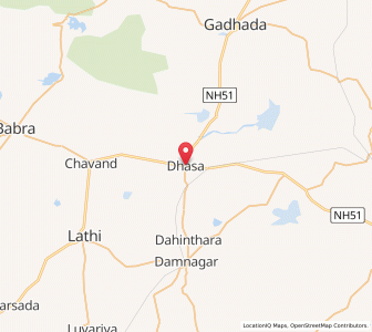 Map of Dhasa, Gujarat