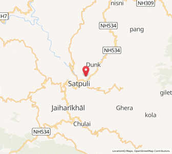 Map of Dhaulidhar, Uttarakhand