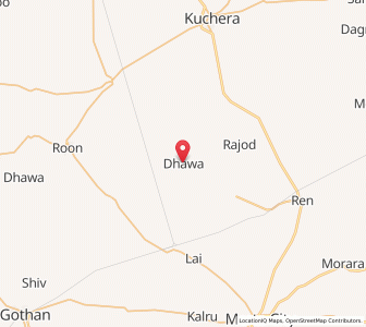 Map of Dhawa, Rajasthan