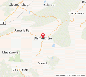 Map of Dhimarkhera, Madhya Pradesh