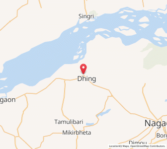 Map of Dhing, Assam