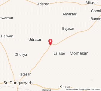 Map of Dhirdesar, Rajasthan