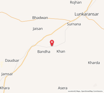 Map of Dhirera, Rajasthan