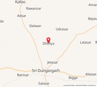 Map of Dhoilya, Rajasthan