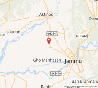 Map of Dhokrian, Kashmir