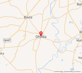 Map of Dholka, Gujarat