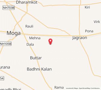 Map of Dhudike, Punjab