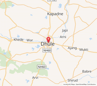 Map of Dhūlia, Maharashtra
