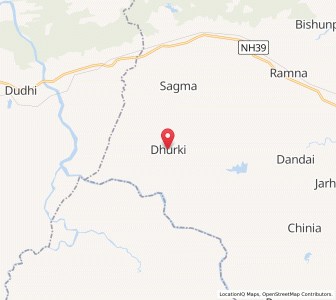 Map of Dhurki, Uttar Pradesh