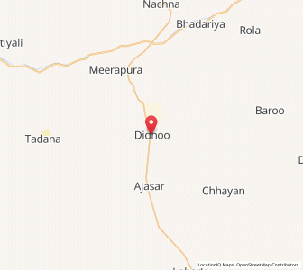 Map of Didhu, Rajasthan