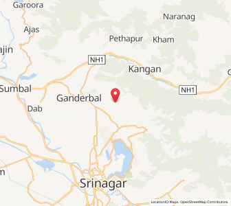 Map of Diginibal, Kashmir