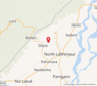 Map of Diju, Assam