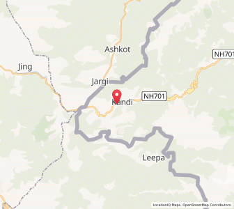 Map of Dildhar, Kashmir