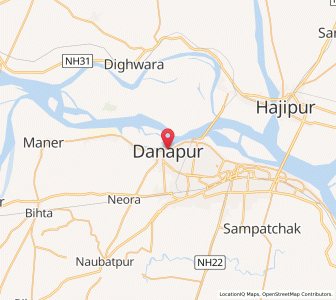 Map of Dinapore, Bihar