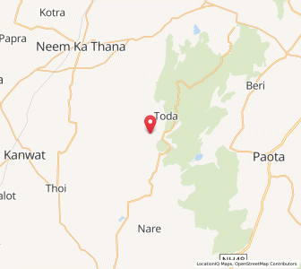 Map of Dipas, Rajasthan