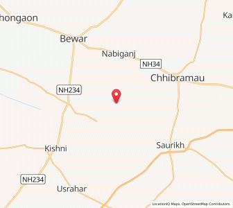 Map of Diurania, Uttar Pradesh