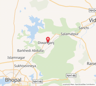 Map of Diwanganj, Madhya Pradesh