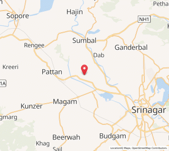 Map of Diwar, Kashmir