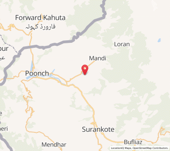 Map of Djara, Kashmir