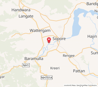 Map of Dobgah, Kashmir