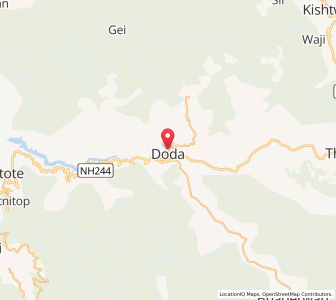 Map of Doda, Kashmir