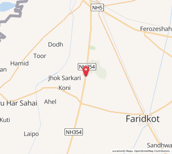 Map of Dodh, Punjab