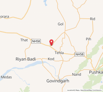 Map of Dodiyana, Rajasthan