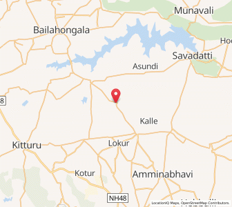 Map of Dodvad, Karnataka