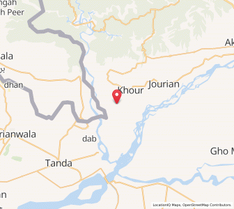 Map of Dolyan, Kashmir