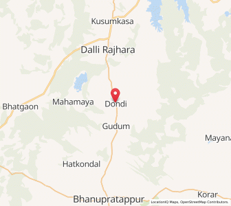 Map of Dondi, Chhattisgarh