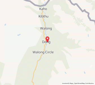 Map of Dong, Arunachal Pradesh