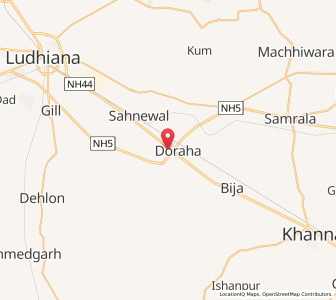 Map of Doraha, Punjab