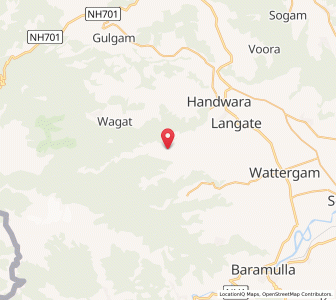 Map of Drangso, Kashmir