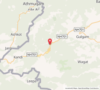 Map of Drangyari, Kashmir